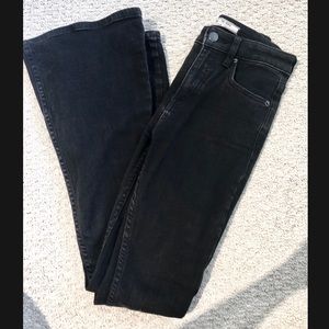 Free People Washed Black Flare Jeans
